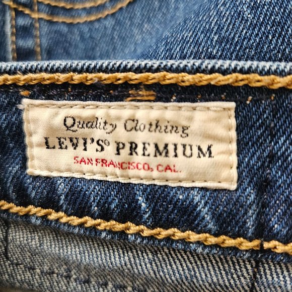 High Rise Levis Ribcage Boot Blue Jeans - Picture 5 of 10